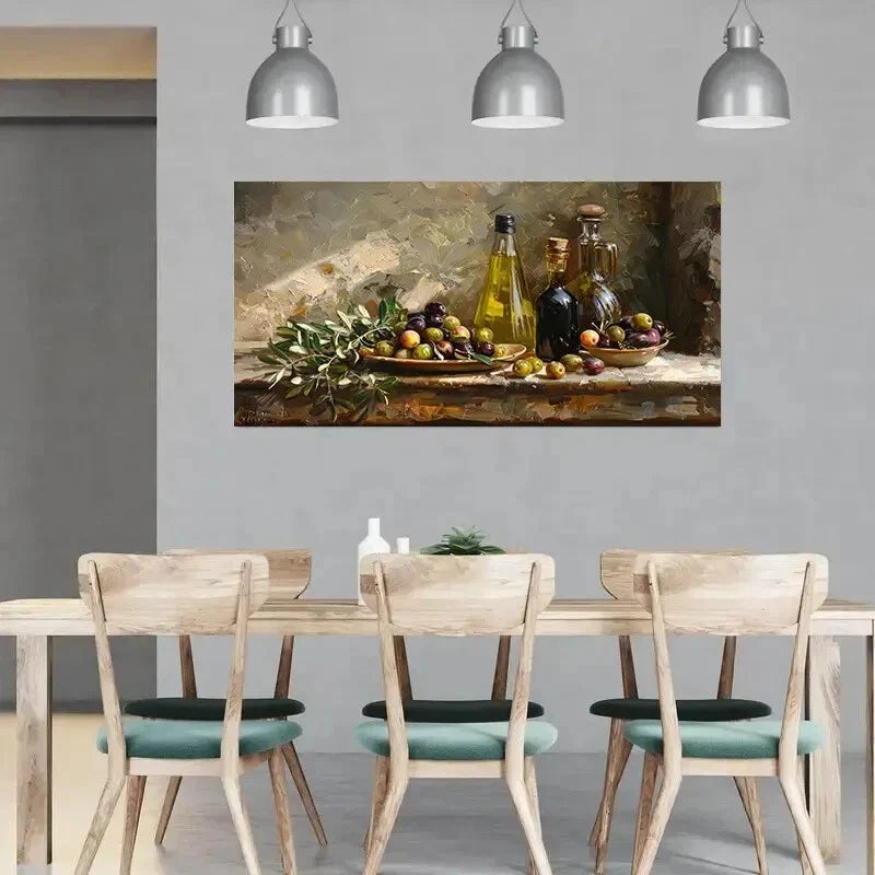 Abstract Table Painting wall canvas office home room framed 120x60cm
