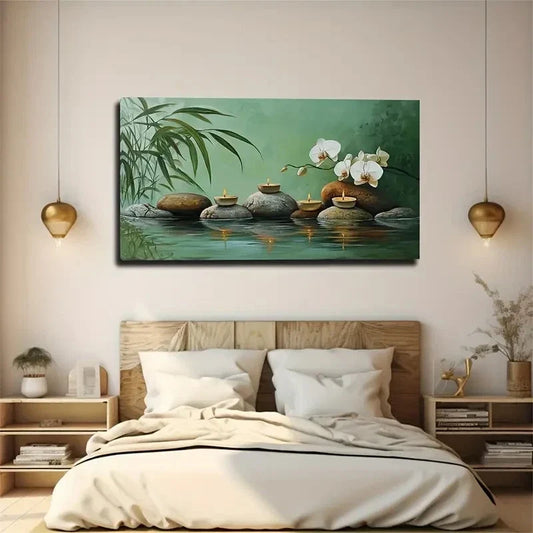 Elegant Posture White Orchid Wall Art Canvas Office Home Room Framed 120x60cm