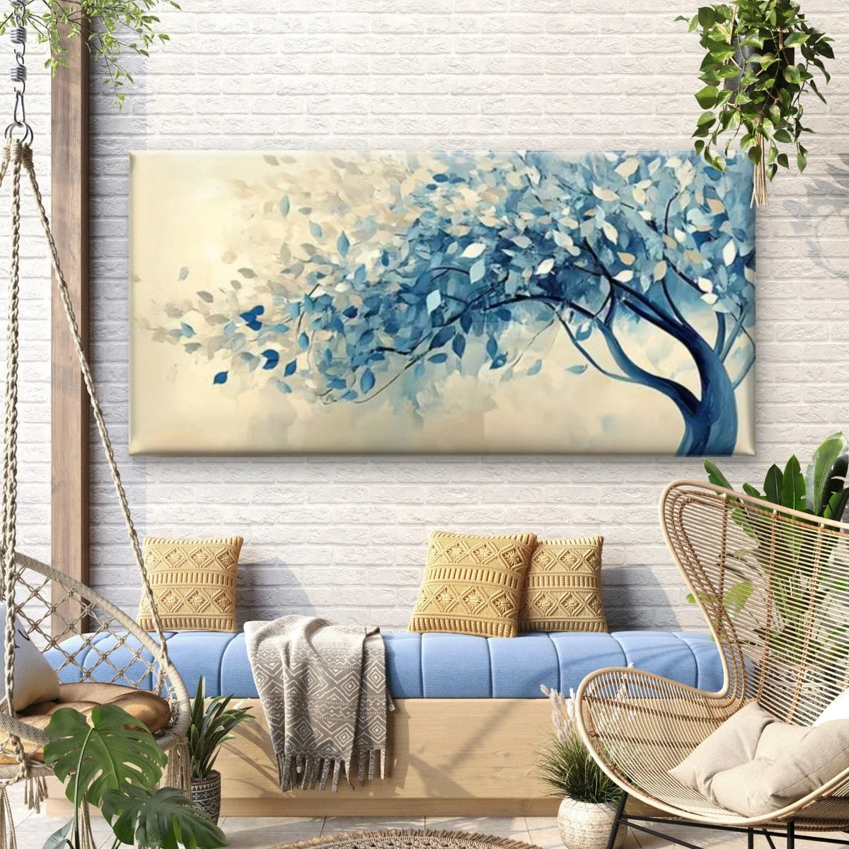 Tropical Beach Sunset with Palm Wall Art Canvas Office Home Room Framed 80x45cm