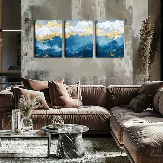 3pcs Good-Looking Artwork, Abstract Patterns Wall Art Set Canvas Framed 40x60cm - High Quality Print 100% Australian Made Wall Canvas Ready to Hang