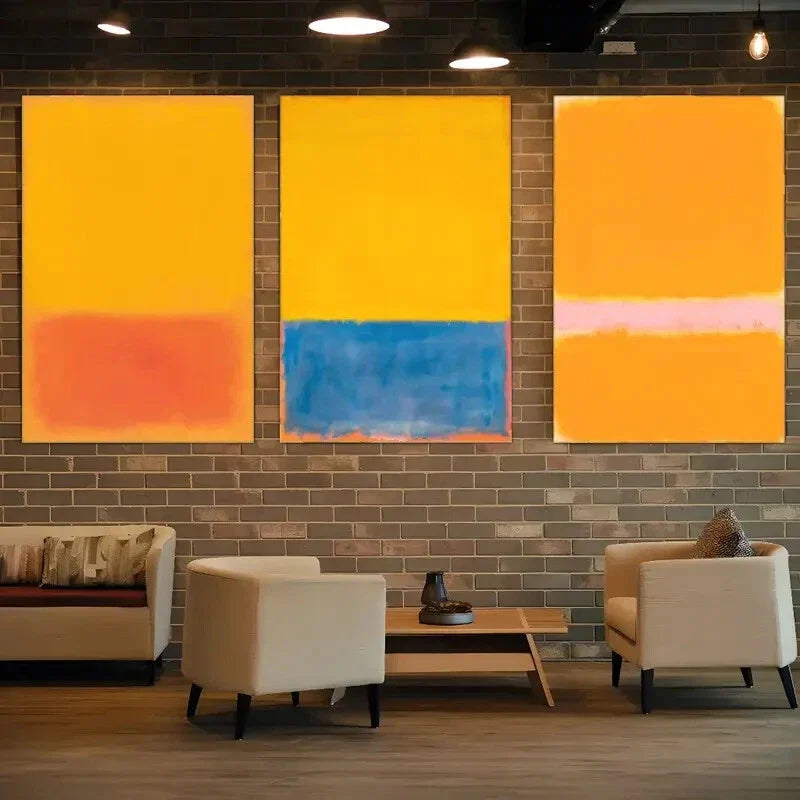 3pcs Modern Classic Abstract Ink Prints Metal Print Ready to Hang Art