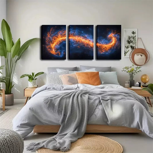 3pcs Shocking, Vast Galaxy Wall Art Set Canvas Framed 40x60cm - High Quality Print 100% Australian Made Wall Canvas Ready to Hang