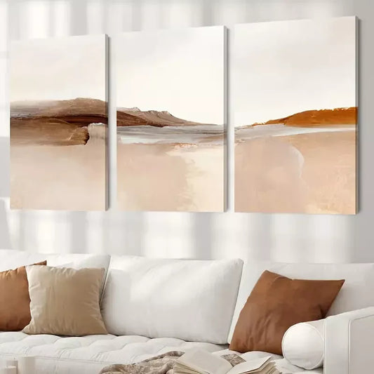 3pcs Ocean Wave Abstract Artwork Canvas Framed 40x60cm - High Quality Print 100% Australian Made Wall Canvas Ready to Hang