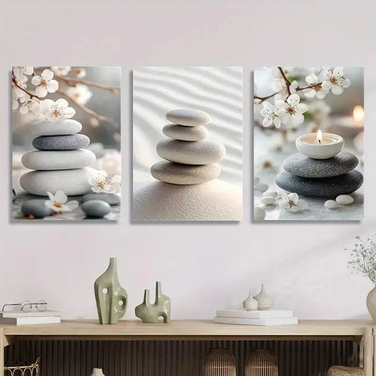 3pcs purify mind poster, yoga Metal Print Ready to Hang Art