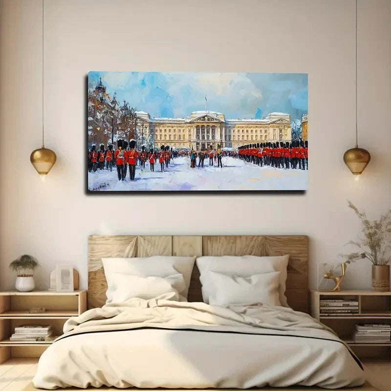 Majestic Winter Square Wall Art Canvas Office Home Room Framed 80x45cm