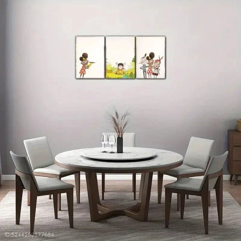3pcs Engineering Science Modern Art Style Metal Print Ready to Hang Art