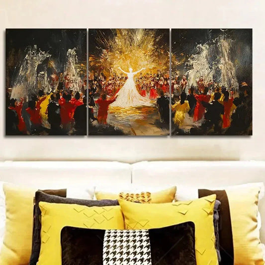 3pcs Depicting an Opera Scene, Wall Art Set Canvas Framed 40x60cm - High Quality Print 100% Australian Made Wall Canvas Ready to Hang