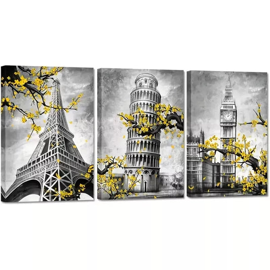 3pcs Cityscape Canvas Framed 40x60cm - High Quality Print 100% Australian Made Wall Canvas Ready to Hang