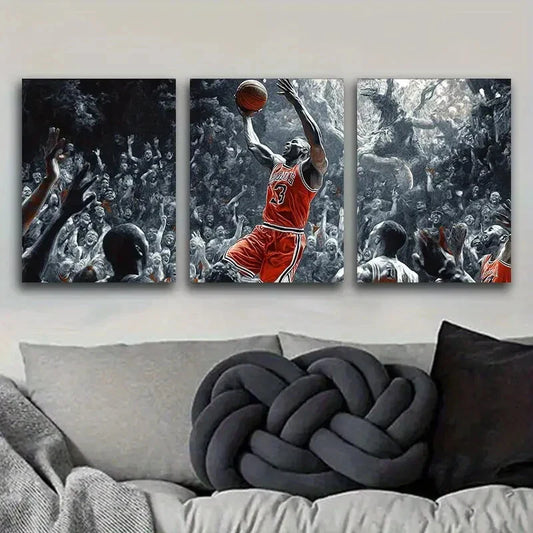 3pcs The Winning Goal Classic Modern Metal Print Ready to Hang Art