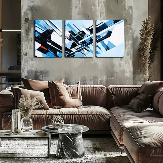 3pcs Urban Architecture, Abstract, Wall Art Set Canvas Framed 40x60cm - High Quality Print 100% Australian Made Wall Canvas Ready to Hang