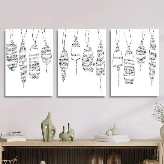 3pcs Nautical Buoy Art Deco Metal Print Ready to Hang Art