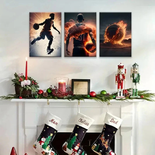 3pcs Sports Themed Wrapped Canvas Wall Art Set Canvas Framed 40x60cm - High Quality Print 100% Australian Made Wall Canvas Ready to Hang