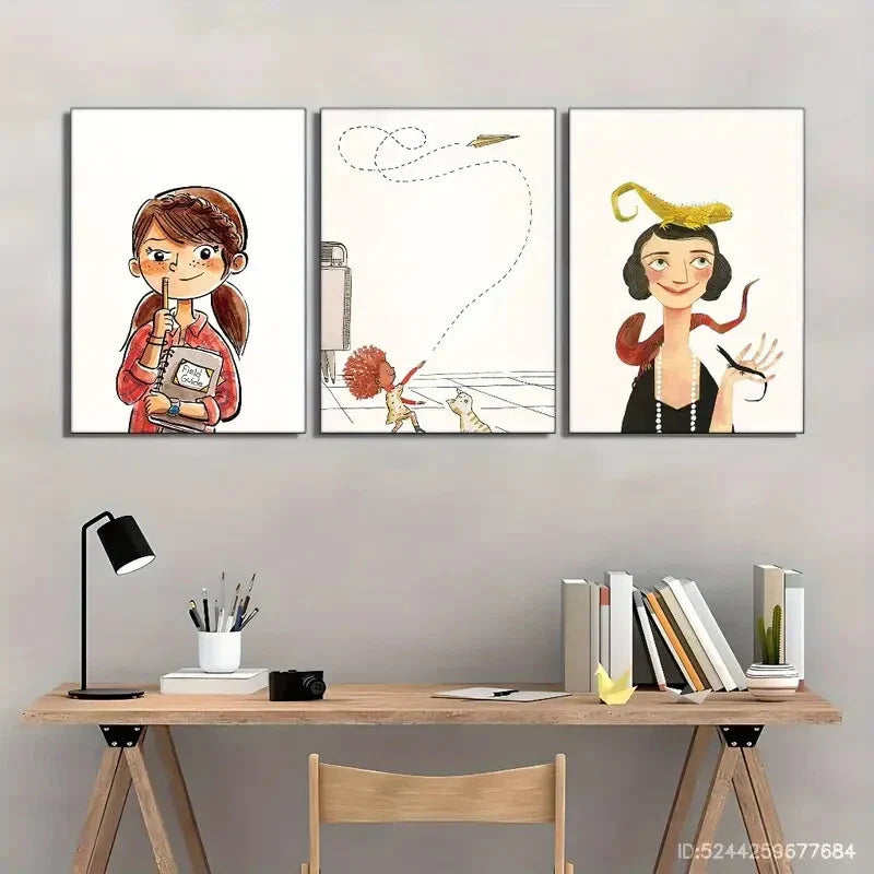 3pcs Set Vibrant Abstract & Modern Watercolor Metal Print Ready to Hang Art