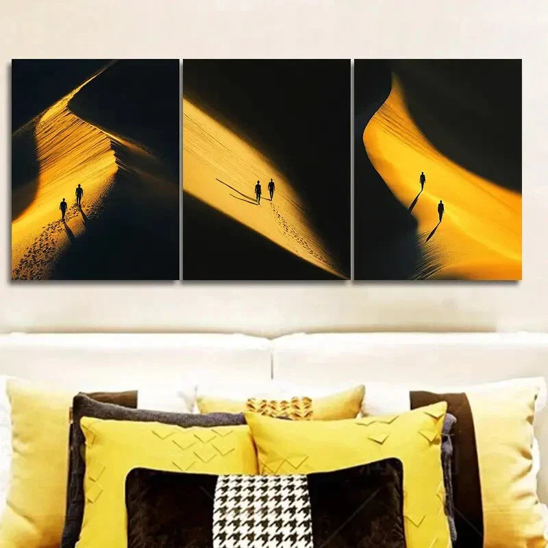 3pcs He came out of the light Metal Print Ready to Hang Art