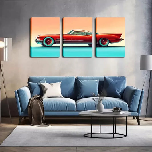 3pcs Incredible Car, Attractive Artwork Wall Art Set Canvas Framed 40x60cm - High Quality Print 100% Australian Made Wall Canvas Ready to Hang