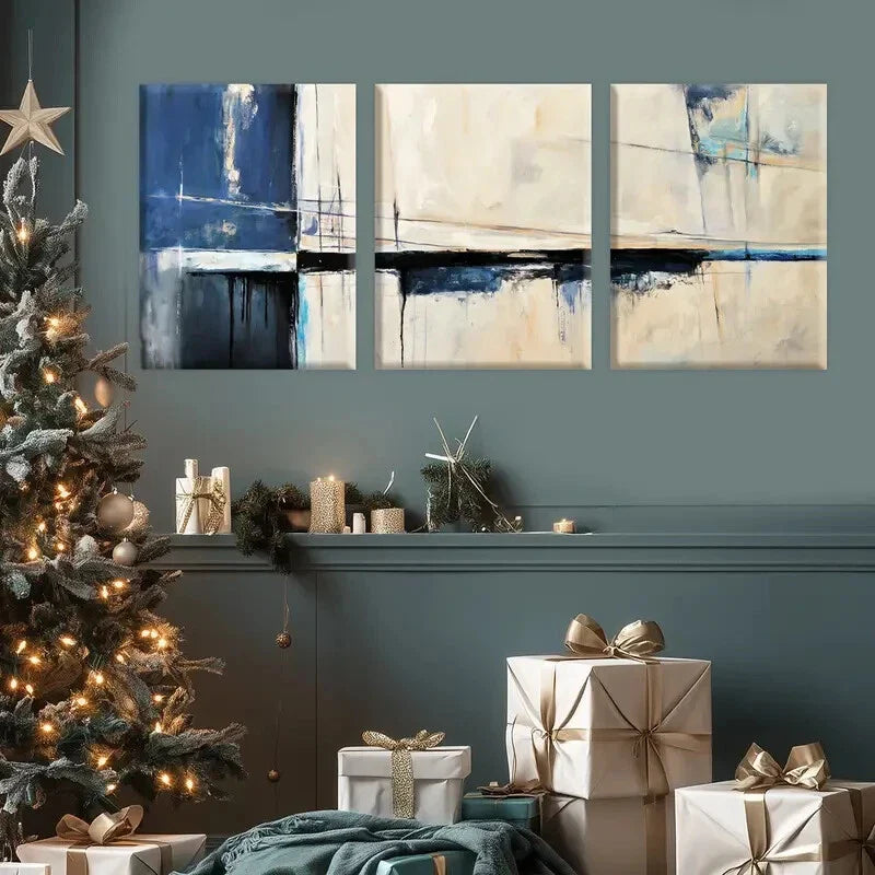 3pcs Abstract poster, Fantasy Metal Print Ready to Hang Art