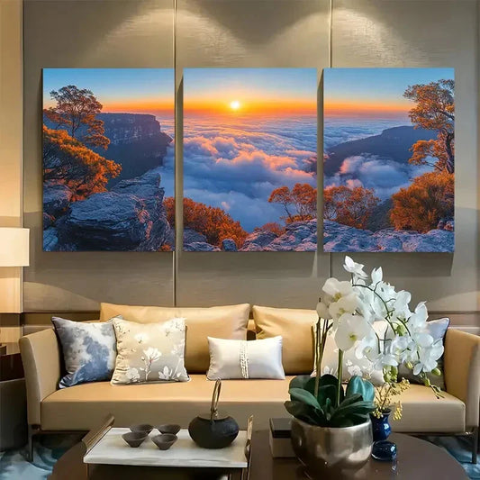 3pcs The Blue Mountains Travel Australia Metal Print Ready to Hang Art