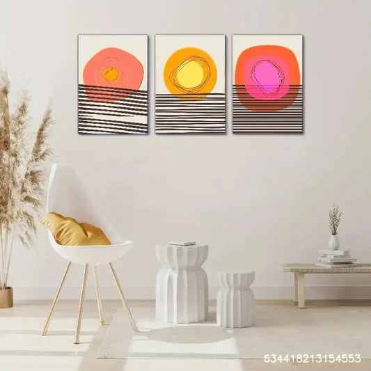 3pcs Tasteful Space Visual Enjoyment Poster Metal Print Ready to Hang Art
