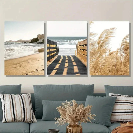 3pcs Central Coast of New South Wales, Australia, Metal Print Ready to Hang Art