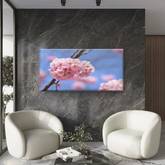 Blossom Tree Nature Background Wall Art Canvas Office Home Room Framed 80x45cm