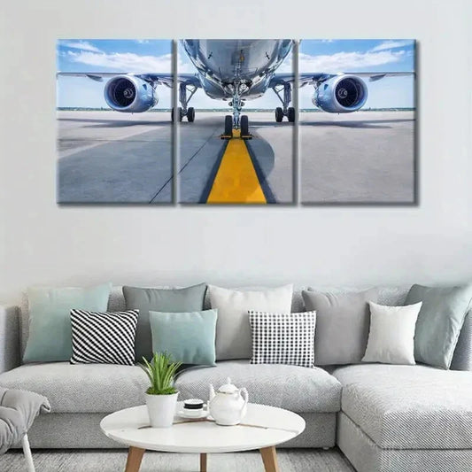 3pcs Airplane Turbine Aircraft Aviation Metal Print Ready to Hang Art