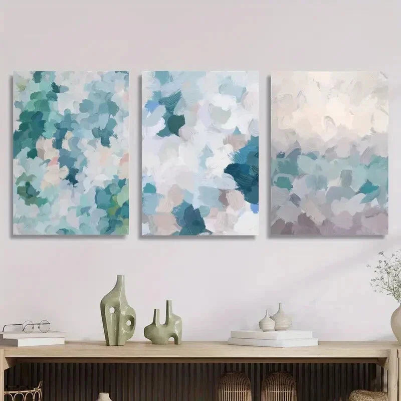 3pcs Color abstract painting Wall Art Set Canvas Framed 40x60cm - High Quality Print 100% Australian Made Wall Canvas Ready to Hang