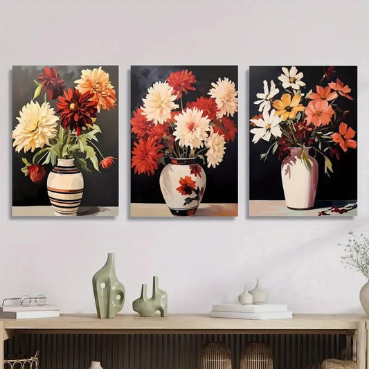 3pcs ,Minimalist Landscape Metal Print Ready to Hang Art