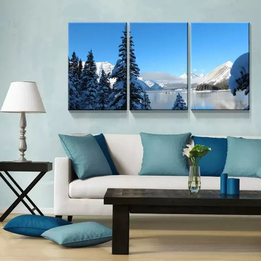 3pcs Winter Landscape Canvas Framed 40x60cm - High Quality Print 100% Australian Made Wall Canvas Ready to Hang