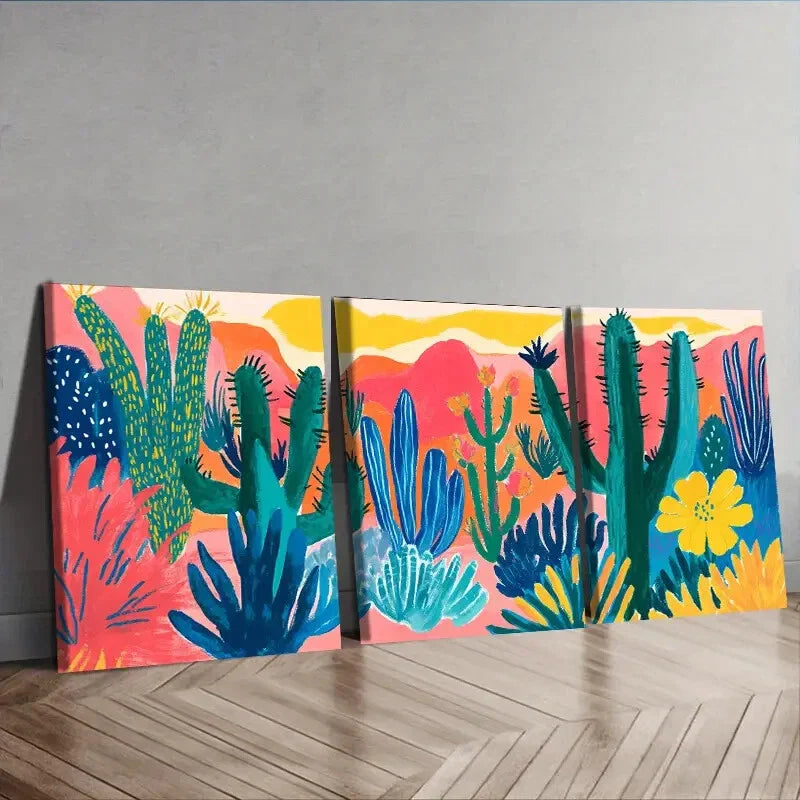 3pcs Luxurious, Mushroom Garden, Wall Art Set Canvas Framed 40x60cm - High Quality Print 100% Australian Made Wall Canvas Ready to Hang