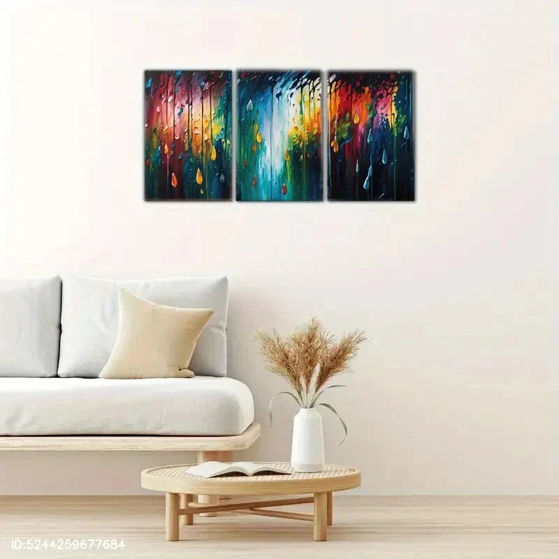 3pcs Abstract Art style Modern Minimalist Poster Metal Print Ready to Hang Art
