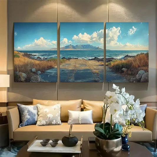 3pcs Robben Island Travel Metal Print Ready to Hang Art