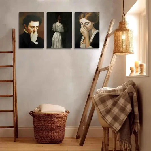 3pcs Toilet Unpleasant OdorMetal Print Ready to Hang Art