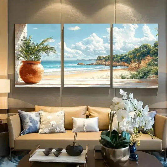 3pcs Noosa National Park Travel Retro Style Metal Print Ready to Hang Art