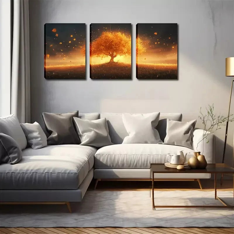 3pcs A Magical, Amazing Tree l Wall Art Set Canvas Framed 40x60cm - High Quality Print 100% Australian Made Wall Canvas Ready to Hang