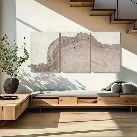 3pcs Oak Tree Rings Botanical Illustrations Metal Print Ready to Hang Art