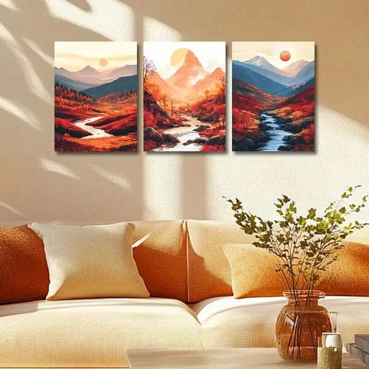 3pcs Yamanaka Design Metal Print Ready to Hang Art