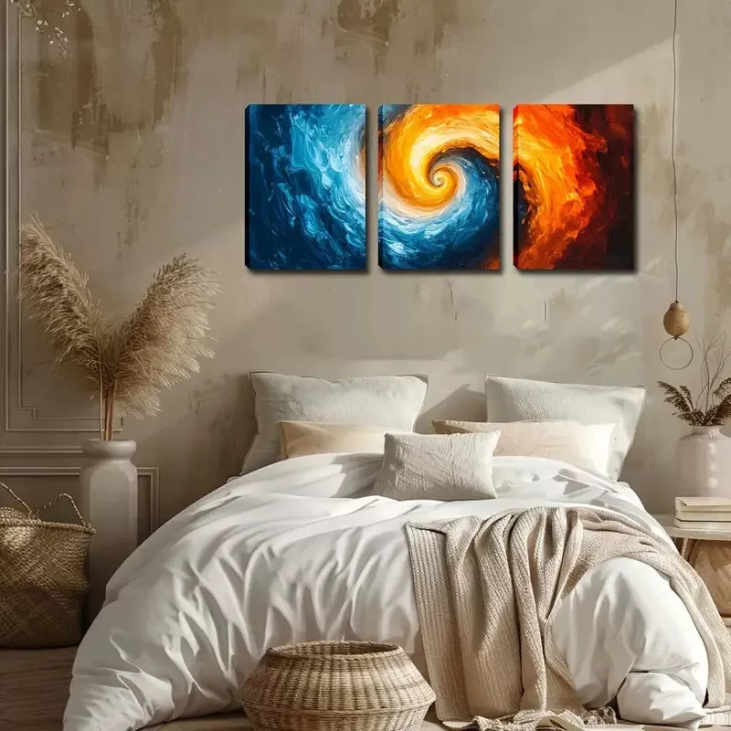 3pcs Abstract Display of The Galaxy Wall Art Set Canvas Framed 40x60cm - High Quality Print 100% Australian Made Wall Canvas Ready to Hang