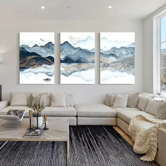 3pcs Abstract Watercolor Canvas Framed 40x60cm - High Quality Print 100% Australian Made Wall Canvas Ready to Hang