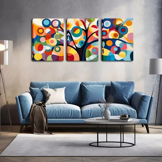 3pcs An Abstract Tree l Wall Art Set Canvas Framed 40x60cm - High Quality Print 100% Australian Made Wall Canvas Ready to Hang
