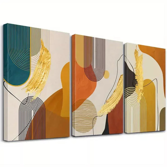 3pcs Luxury Abstract Line Canvas Framed 40x60cm - High Quality Print 100% Australian Made Wall Canvas Ready to Hang