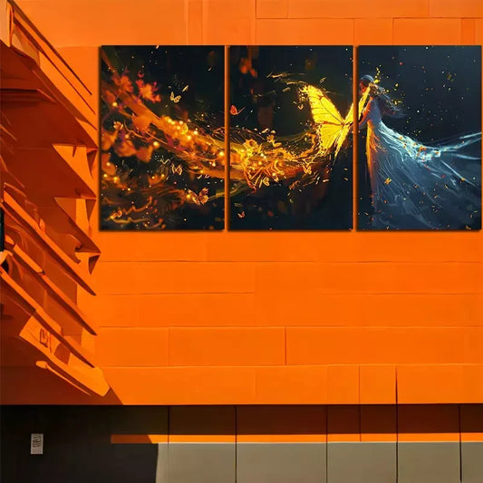 3pcs Butterfly Wing Canvas Framed 40x60cm - High Quality Print 100% Australian Made Wall Canvas Ready to Hang