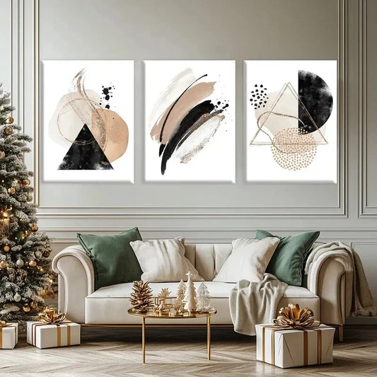 3pcs Abstract Art Poster, Fantasy Metal Print Ready to Hang Art