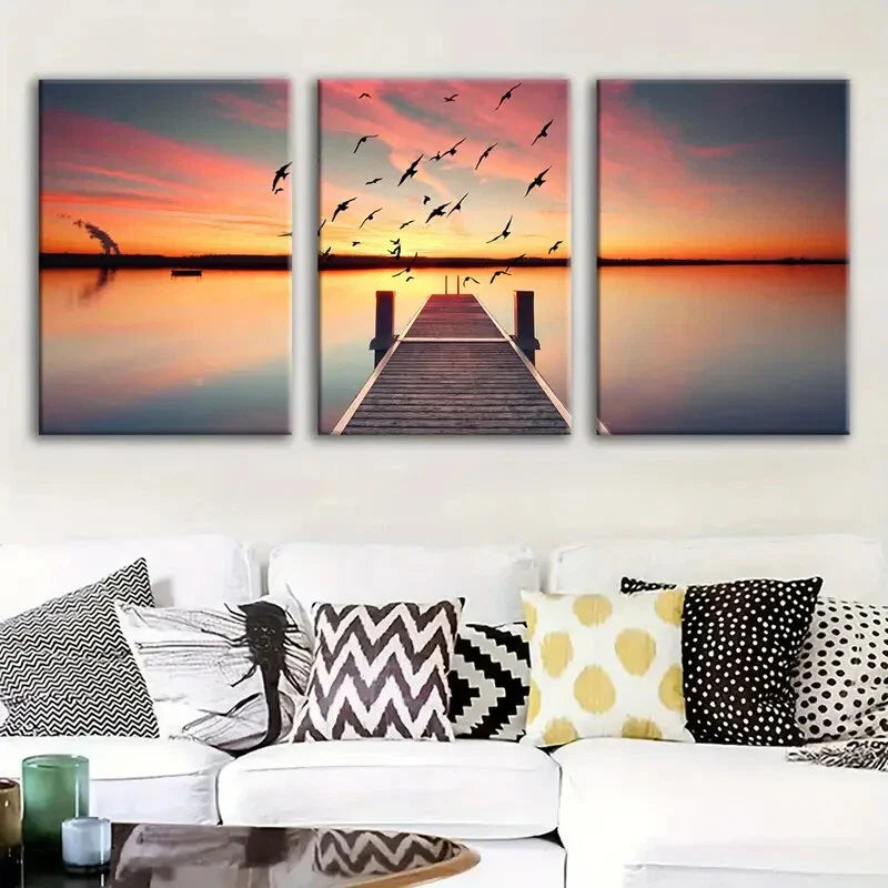 3pcs Poster of Venice Water City, Italy, Metal Print Ready to Hang Art