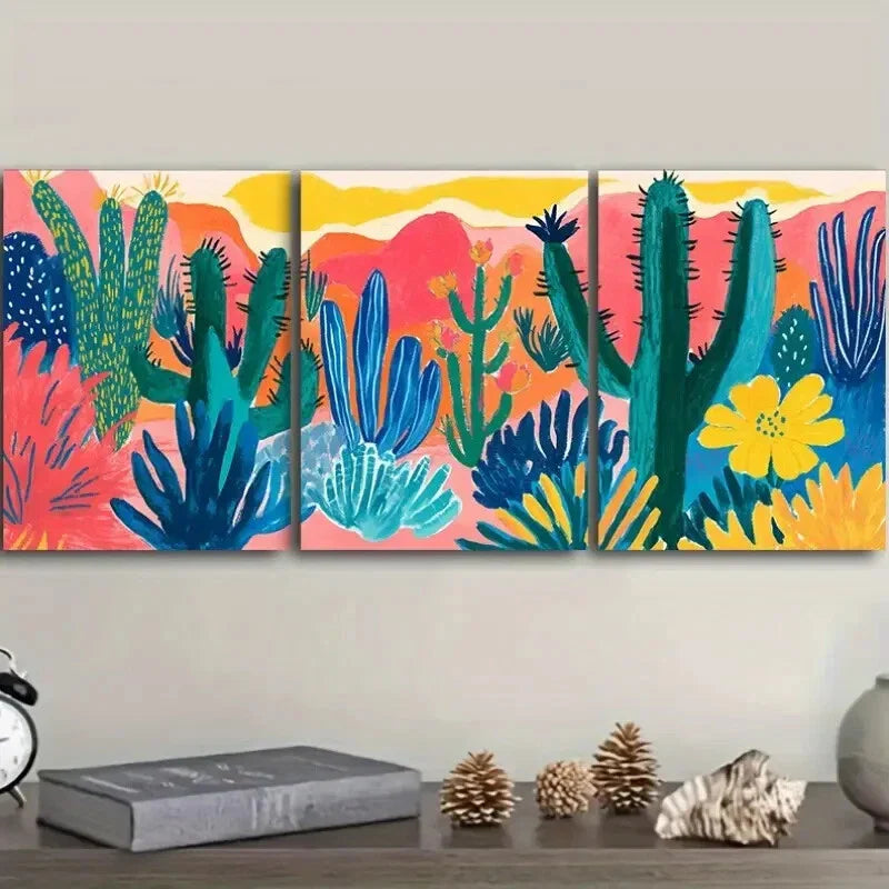 3pcs Luxurious, Mushroom Garden, Wall Art Set Canvas Framed 40x60cm - High Quality Print 100% Australian Made Wall Canvas Ready to Hang