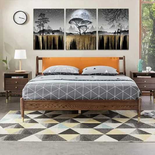 3pcs Black and White Tree & Landscape Metal Print Ready to Hang Art