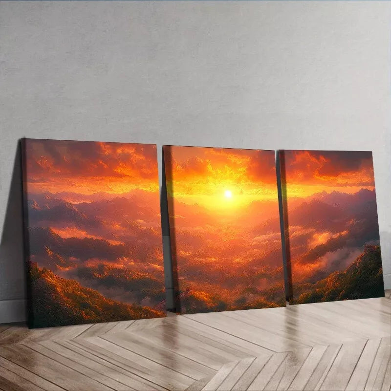 3pcs Art Deco Modern Contemporary Wrapped Wall Art Set Canvas Framed 40x60cm - High Quality Print 100% Australian Made Wall Canvas Ready to Hang
