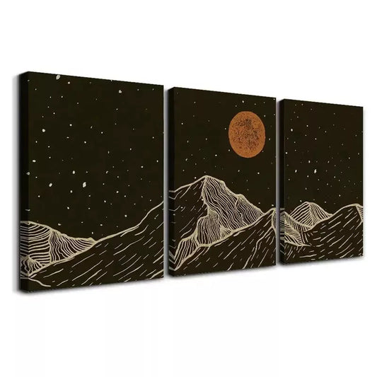 3pcs Modern Line Art Canvas Framed 40x60cm - High Quality Print 100% Australian Made Wall Canvas Ready to Hang