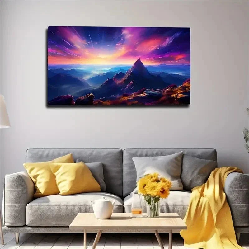 Realistic Light And Shadow Sky Wall Art Canvas Office Home Room Framed 80x45cm