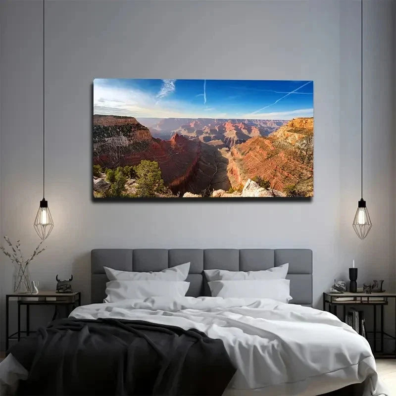 Grand Canyon Wall Art Canvas Office Home Room Framed 80x45cm