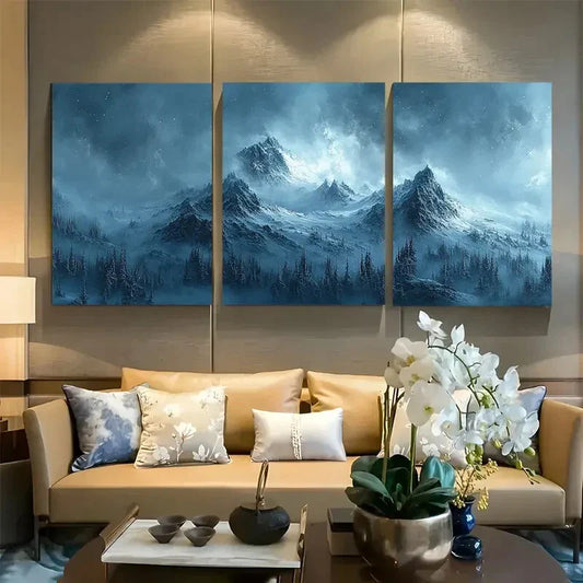 3pcs Crater Lake National Park Landscape Metal Print Ready to Hang Art